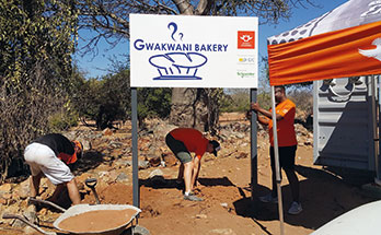 Gwakwani cr&#232;che (top) and bakery (bottom) donated by UJ and Schneider Electric South Africa.